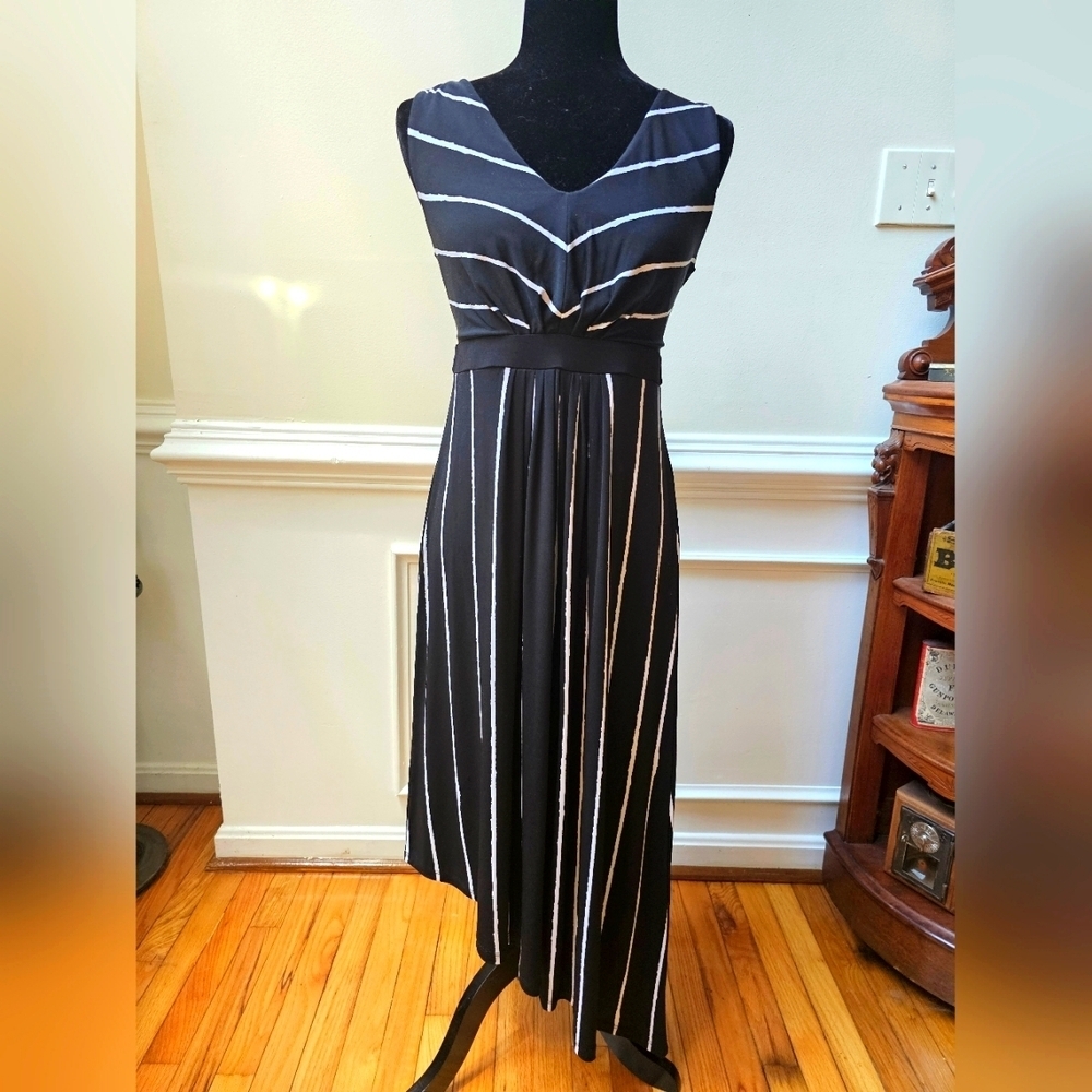 Jones New York Womens Size Small Striped Asymmetrical Dress